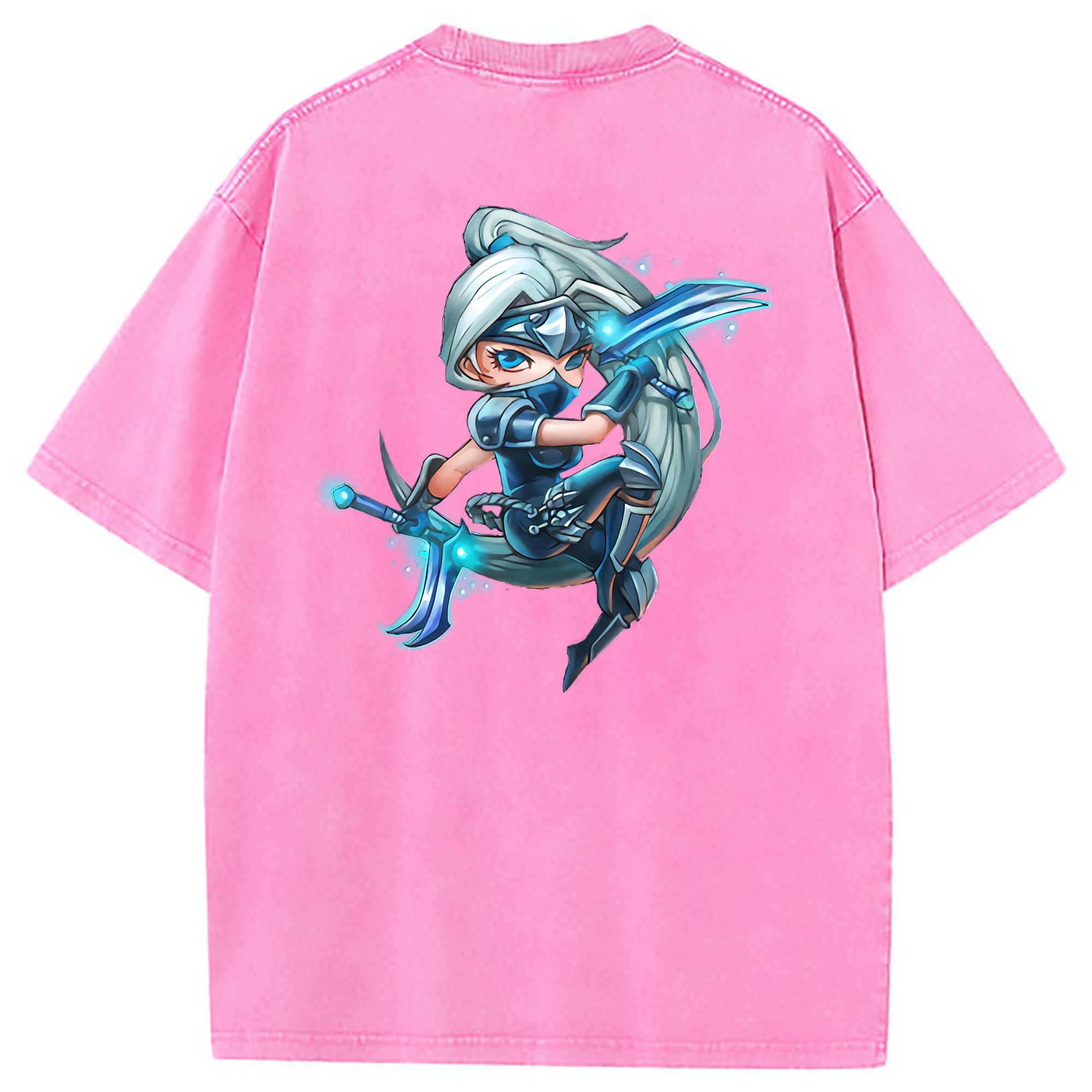 （画像用） リーグ・オブ・レジェンド League of Legends LOL 綿100% ヴィンテージ風 半袖Tシャツ（背面プリント）